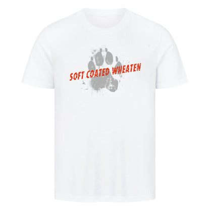 Premium T-Shirt "Soft Coated - PAW" Weiß – hunde-shirt.de