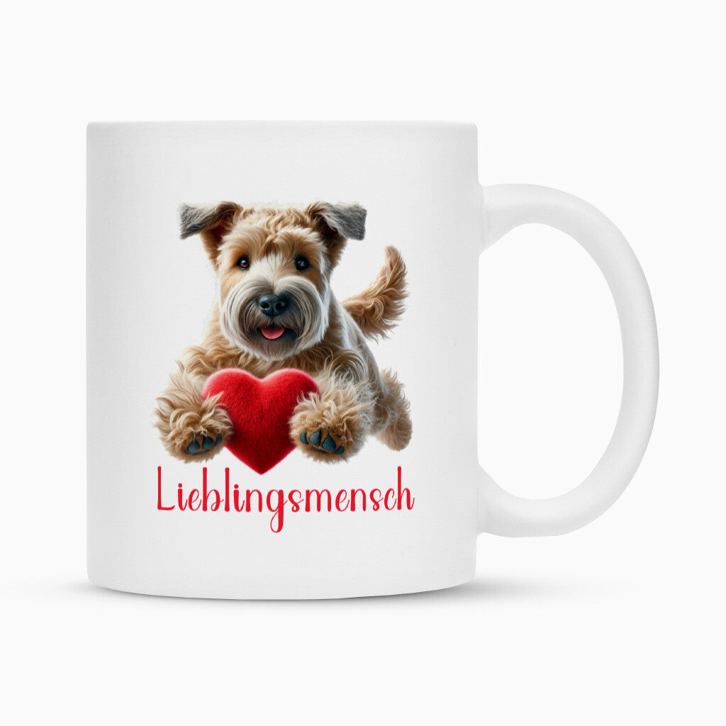 Tasse "Soft Coated - Lieblingsmensch" Weiß – hunde-shirt.de