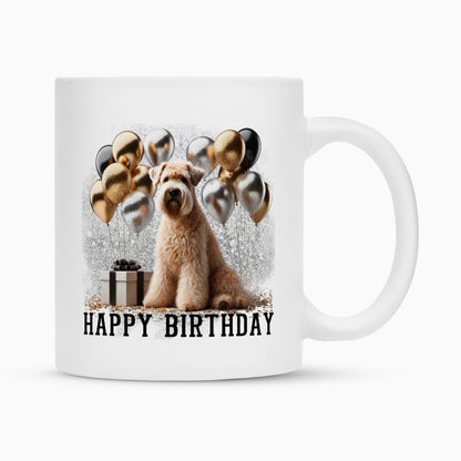 Tasse "Soft Coated - Happy Birthday" Weiß – hunde-shirt.de