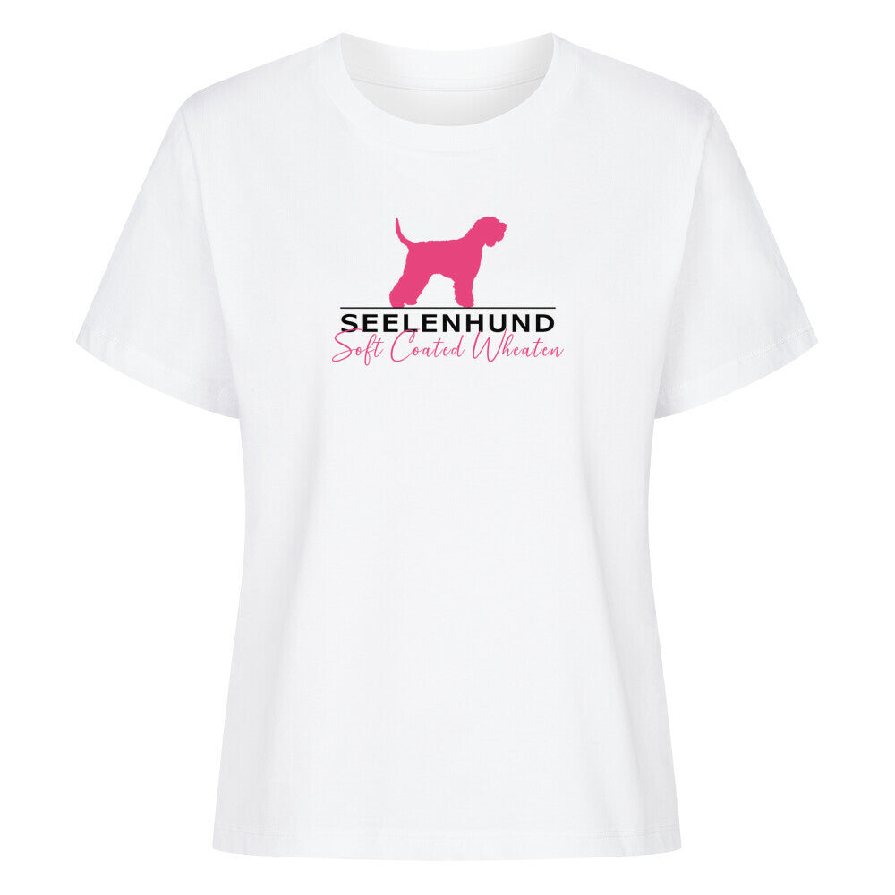 Premium Damen-Shirt "Soft Coated - Seelenhund" Weiß – hunde-shirt.de