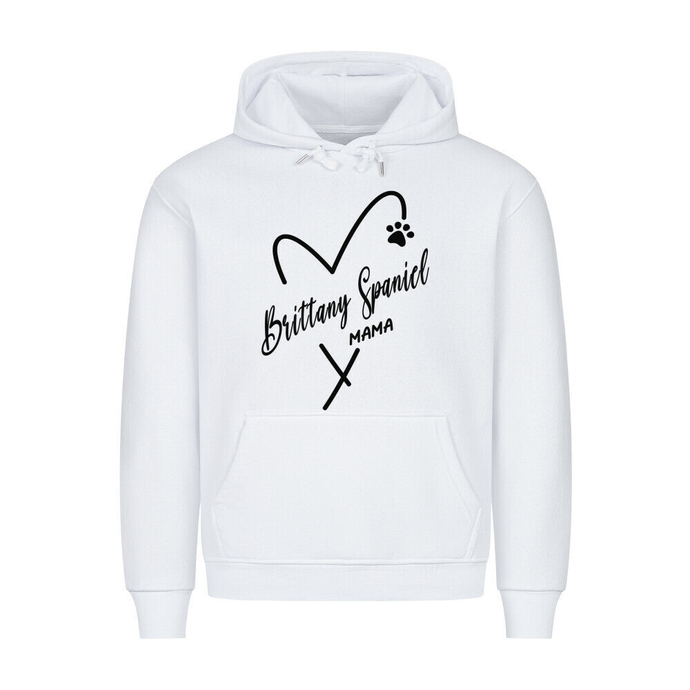 Premium Hoodie "Brittany Spaniel - Mama" Weiß – hunde-shirt.de