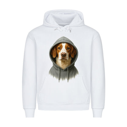 Premium Hoodie "Brittany Spaniel - Hooded" Weiß – hunde-shirt.de