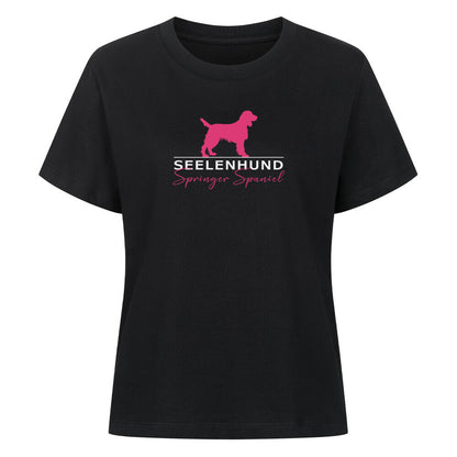 Premium Damen-Shirt "Springer Spaniel - Seelenhund" Schwarz – hunde-shirt.de
