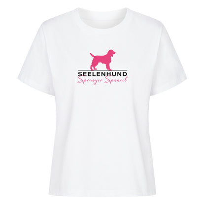 Premium Damen-Shirt "Springer Spaniel - Seelenhund" Weiß – hunde-shirt.de