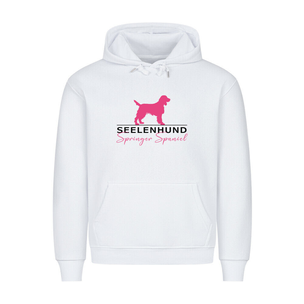 Premium Hoodie "Springer Spaniel - Seelenhund" Weiß – hunde-shirt.de