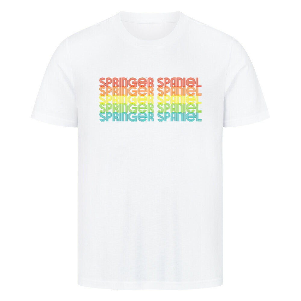 Premium T-Shirt "Springer Spaniel - RETRO" Weiß – hunde-shirt.de