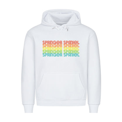 Premium Hoodie "Springer Spaniel - RETRO" Weiß – hunde-shirt.de