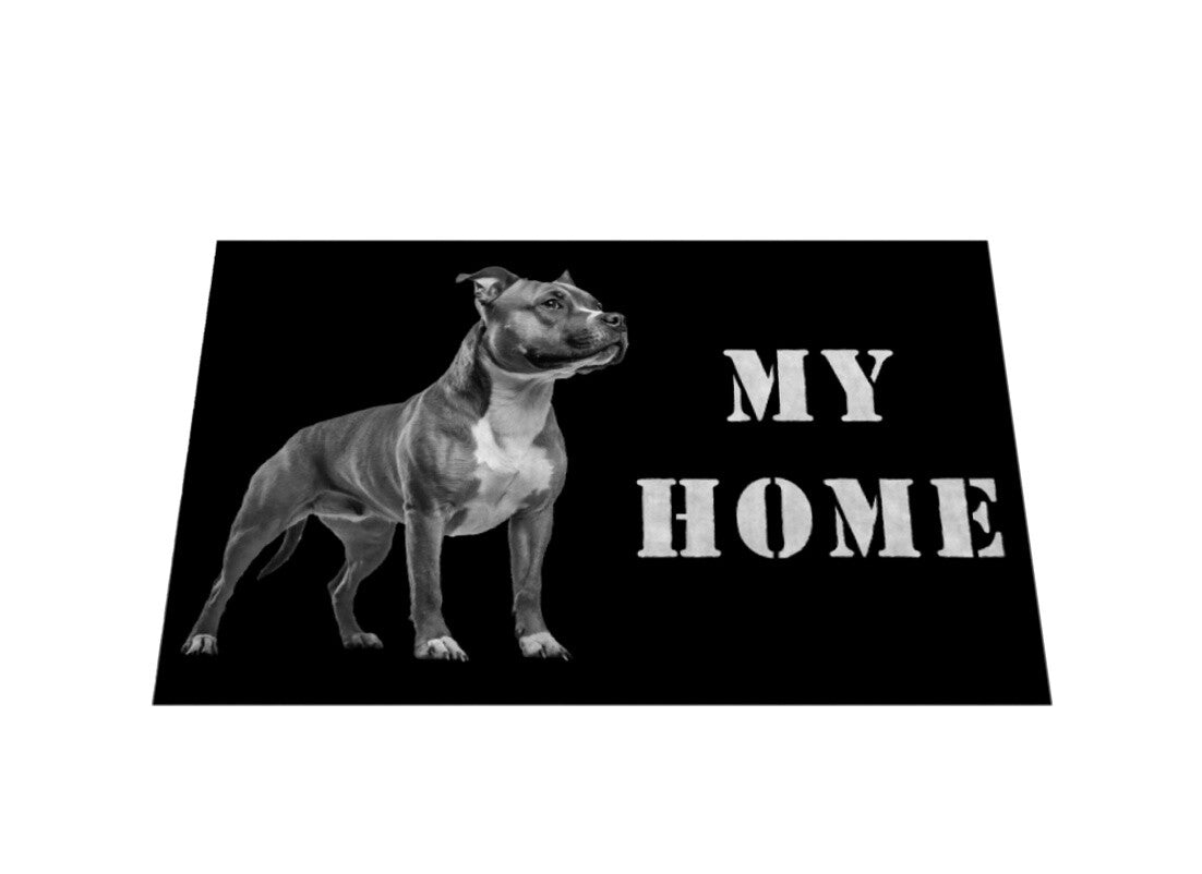Fußmatte "Staffordshire - MY HOME" – hunde-shirt.de