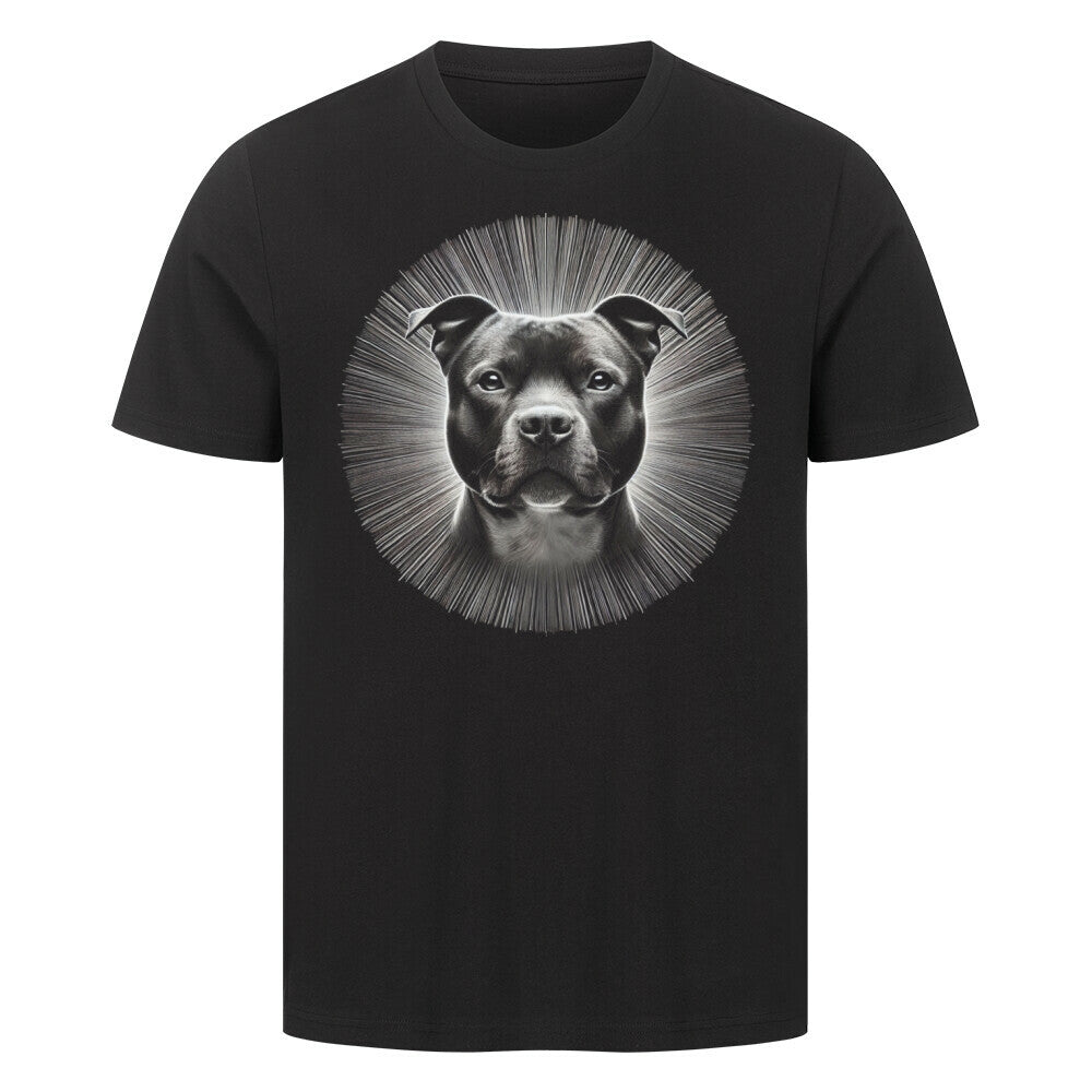 Premium T-Shirt "Staffordshire - Shine" Schwarz – hunde-shirt.de