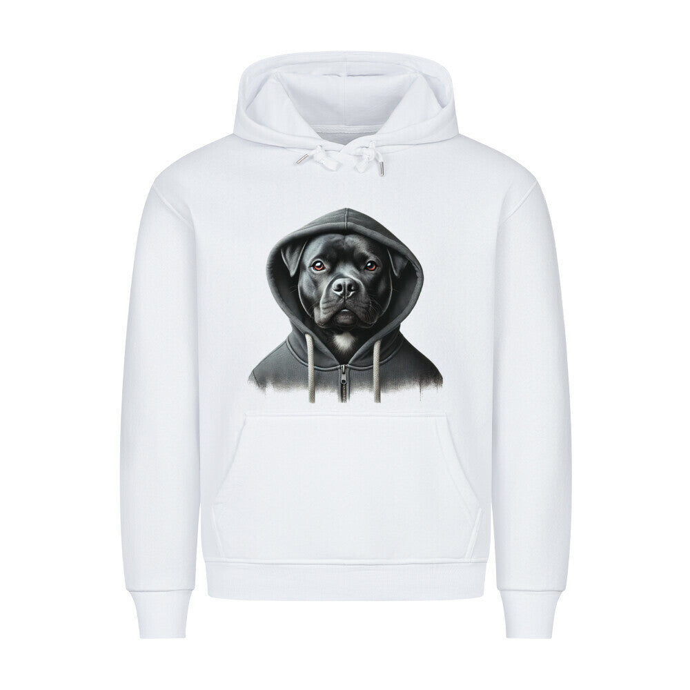 Premium Hoodie "Staffordshire - Hooded" Weiß – hunde-shirt.de