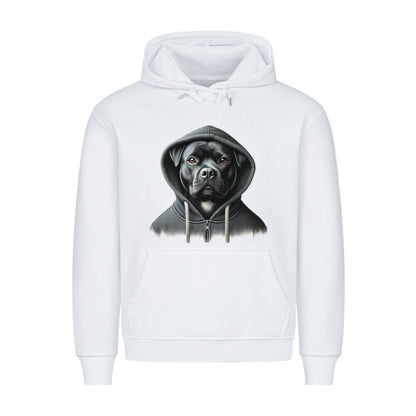 Premium Hoodie "Staffordshire - Hooded" Weiß – hunde-shirt.de
