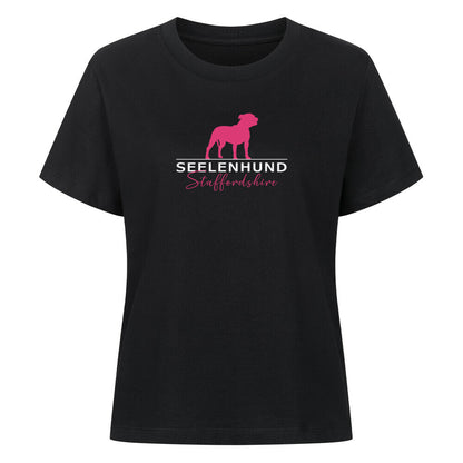 Premium Damen-Shirt "Staffordshire - Seelenhund" Schwarz – hunde-shirt.de