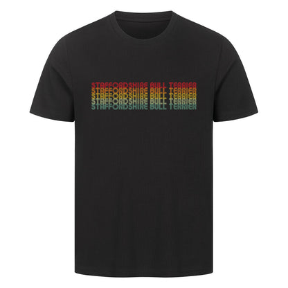 Premium T-Shirt "Staffordshire - RETRO" Schwarz – hunde-shirt.de