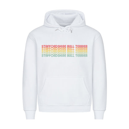 Premium Hoodie "Staffordshire - RETRO" Weiß – hunde-shirt.de