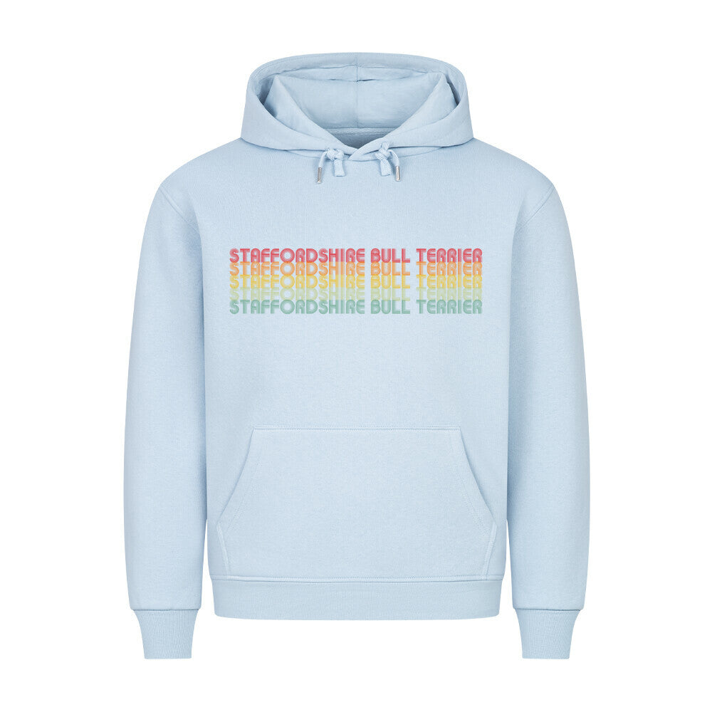 Premium Hoodie "Staffordshire - RETRO" Babyblau – hunde-shirt.de