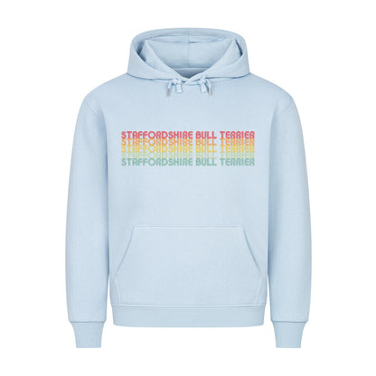 Premium Hoodie "Staffordshire - RETRO" Babyblau – hunde-shirt.de
