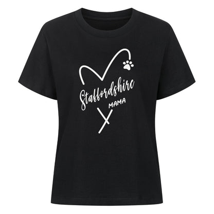 Premium Damen-Shirt "Staffordshire - Mama" Schwarz – hunde-shirt.de