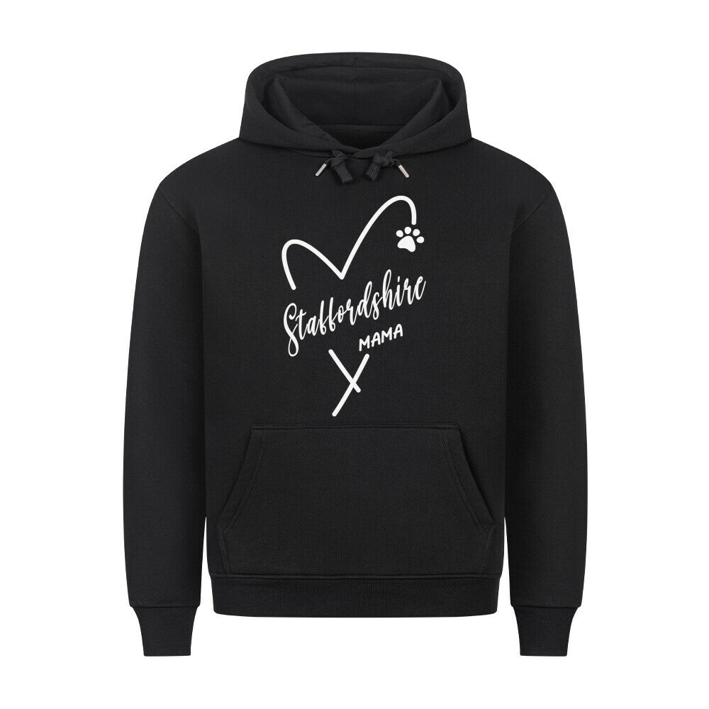 Premium Hoodie "Staffordshire - Mama" Schwarz – hunde-shirt.de