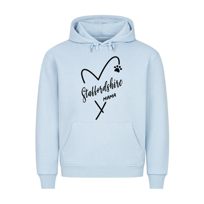 Premium Hoodie "Staffordshire - Mama" Babyblau – hunde-shirt.de
