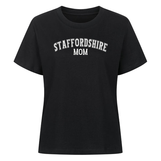 Premium Damen-Shirt "Staffordshire - MOM" Schwarz – hunde-shirt.de