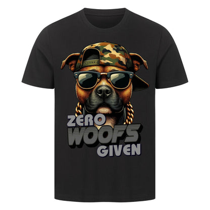 Premium T-Shirt "Staffordshire - WOOFS" Schwarz – hunde-shirt.de