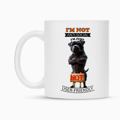 Tasse "Staffordshire - Anti-Social" – hunde-shirt.de