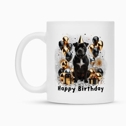 Tasse "Staffordshire - Happy Birthday" – hunde-shirt.de