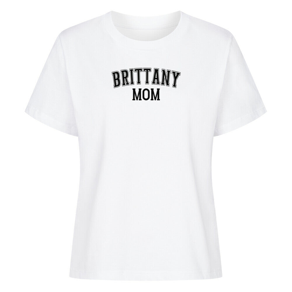 Premium Damen-Shirt "Brittany Spaniel - MOM" Weiß – hunde-shirt.de
