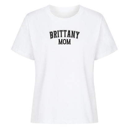 Premium Damen-Shirt "Brittany Spaniel - MOM" Weiß – hunde-shirt.de