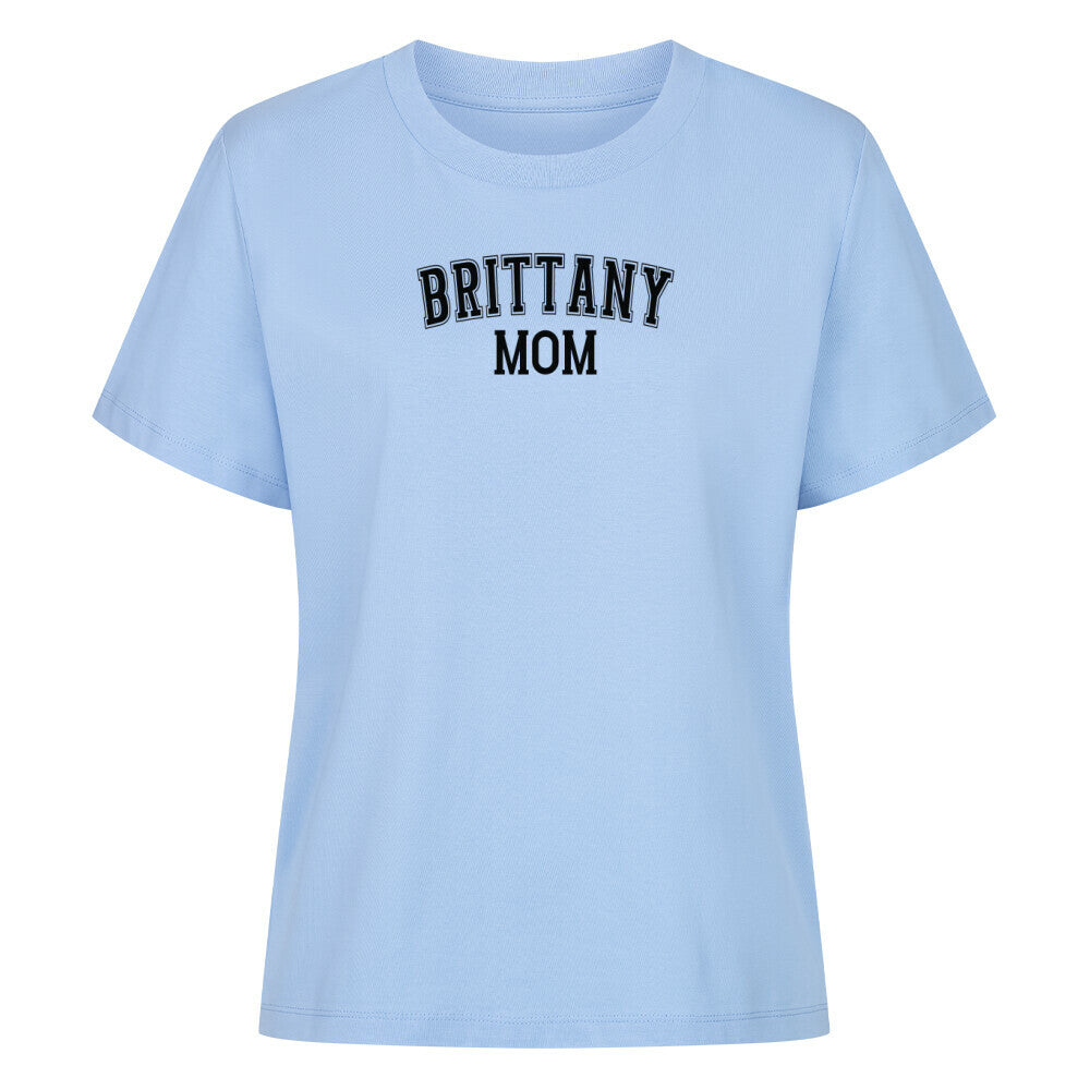 Premium Damen-Shirt "Brittany Spaniel - MOM" Sky Blue – hunde-shirt.de