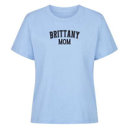 Premium Damen-Shirt "Brittany Spaniel - MOM" Sky Blue – hunde-shirt.de
