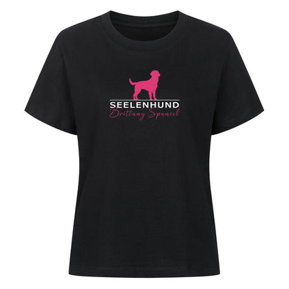 Premium Damen-Shirt "Brittany Spaniel - Seelenhund" Schwarz – hunde-shirt.de