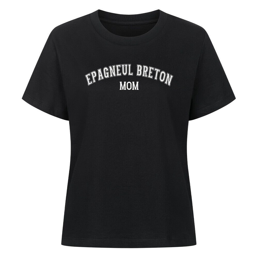 Premium Damen-Shirt "Epagneul Breton - MOM" Schwarz – hunde-shirt.de