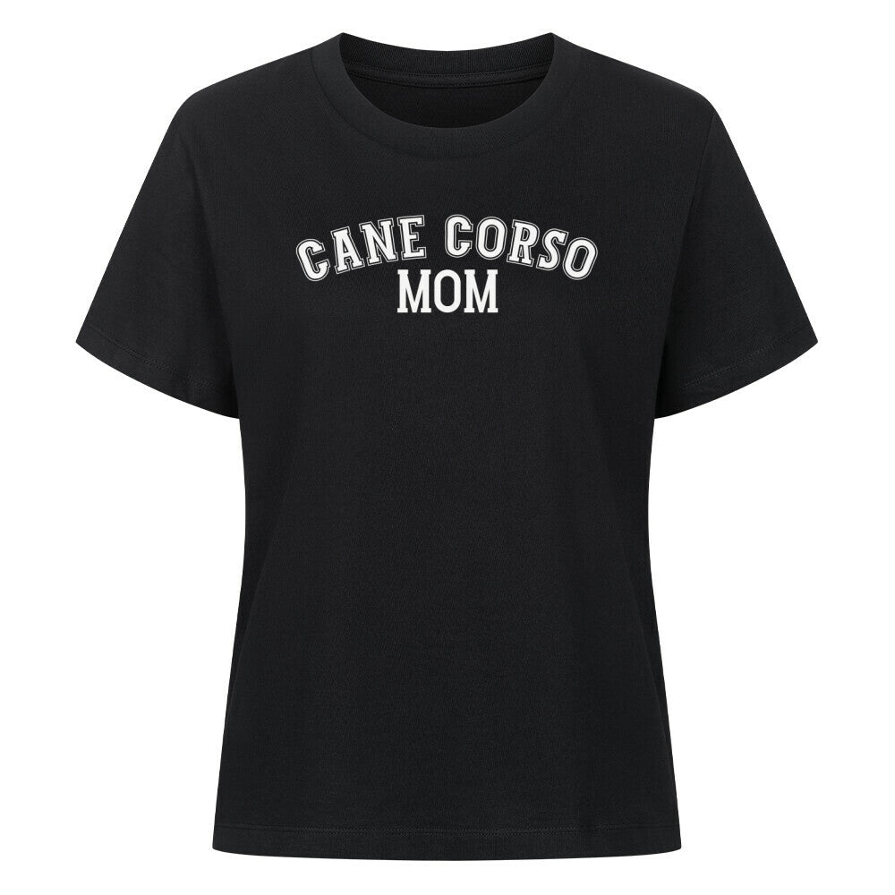 Premium Damen-Shirt "Cane Corso - MOM" Schwarz – hunde-shirt.de