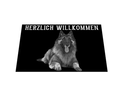 Fußmatte "Tervueren - HERZLICH WILLKOMMEN" – hunde-shirt.de