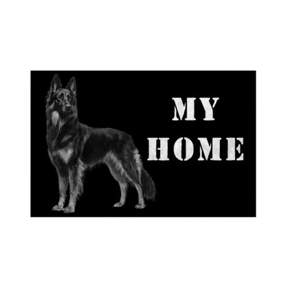 Fußmatte "Tervueren - MY HOME" Weiß – hunde-shirt.de