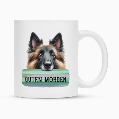 Tasse "Tervueren - Guten Morgen" Weiß – hunde-shirt.de