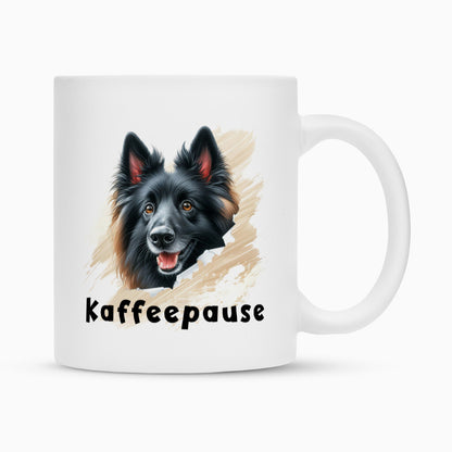 Tasse "Tervueren - Kaffeepause" Weiß – hunde-shirt.de