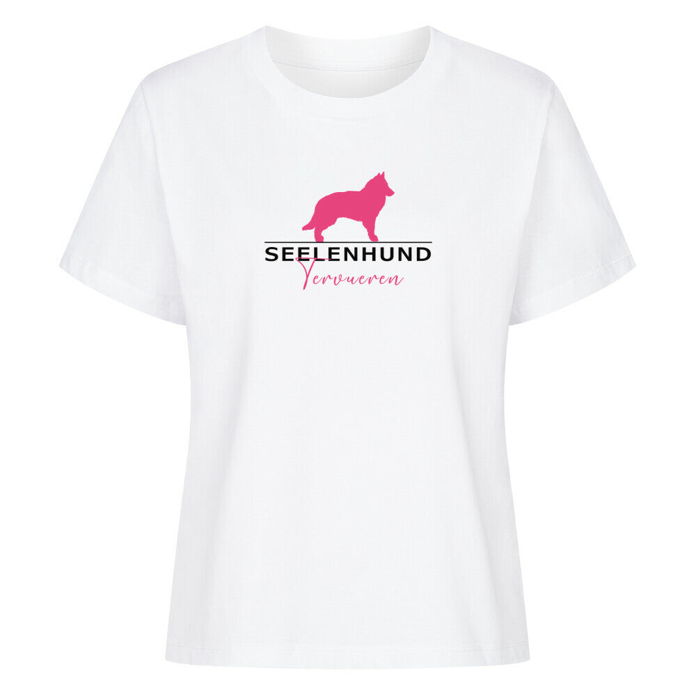 Premium Damen-Shirt "Tervueren - Seelenhund" Weiß – hunde-shirt.de