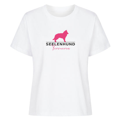 Premium Damen-Shirt "Tervueren - Seelenhund" Weiß – hunde-shirt.de