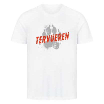 Premium T-Shirt "Tervueren - PAW" Weiß – hunde-shirt.de