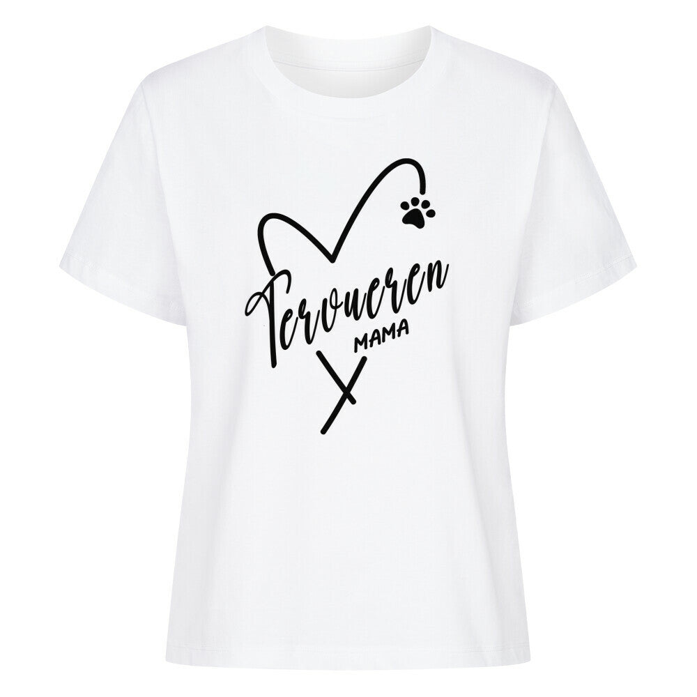 Premium Damen-Shirt "Tervueren - Mama" Weiß – hunde-shirt.de
