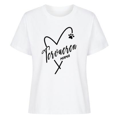 Premium Damen-Shirt "Tervueren - Mama" Weiß – hunde-shirt.de