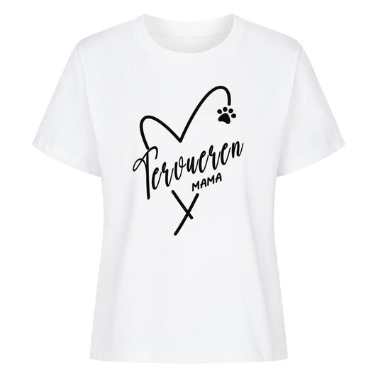 Premium Damen-Shirt "Tervueren - Mama" Weiß – hunde-shirt.de