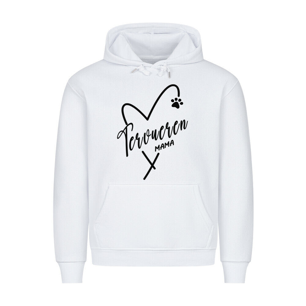 Premium Hoodie "Tervueren - Mama" Weiß – hunde-shirt.de