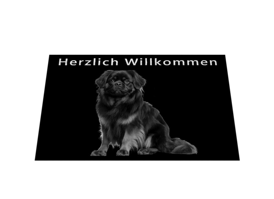 Fußmatte "Tibet Spaniel - Herzlich Willkommen" – hunde-shirt.de