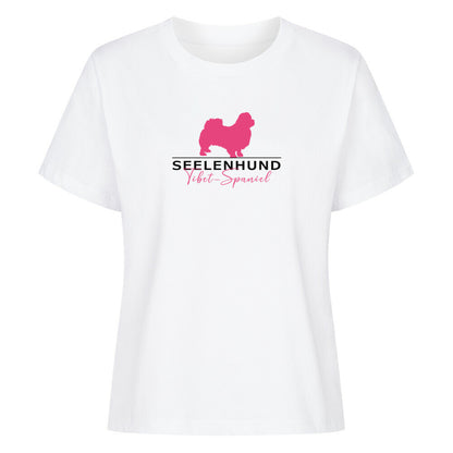 Premium Damen-Shirt "Tibet Spaniel - Seelenhund" Weiß – hunde-shirt.de