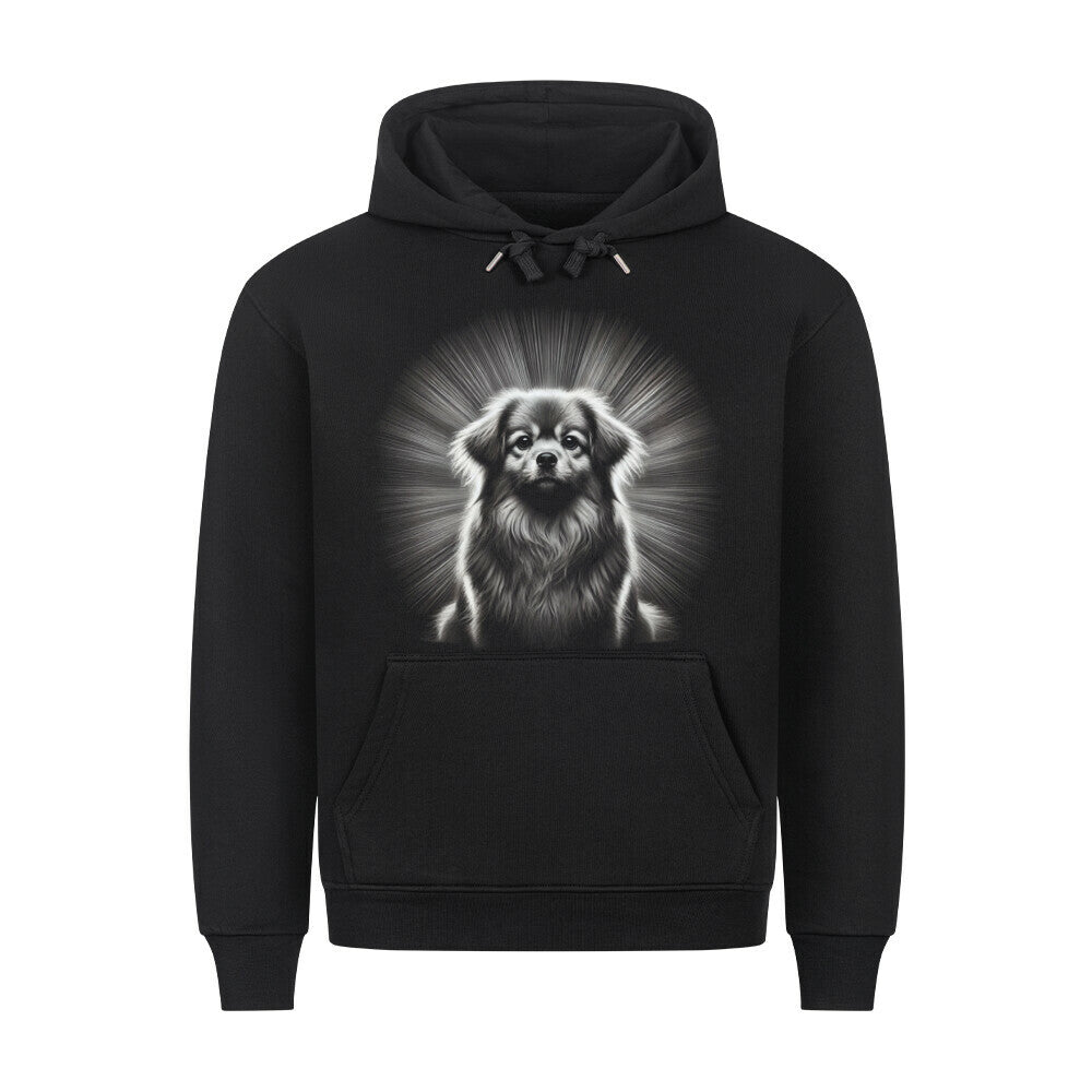 Premium Hoodie "Tibet Spaniel - Shine" Schwarz – hunde-shirt.de