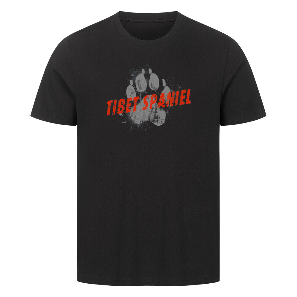 Premium T-Shirt "Tibet Spaniel - PAW" Schwarz – hunde-shirt.de