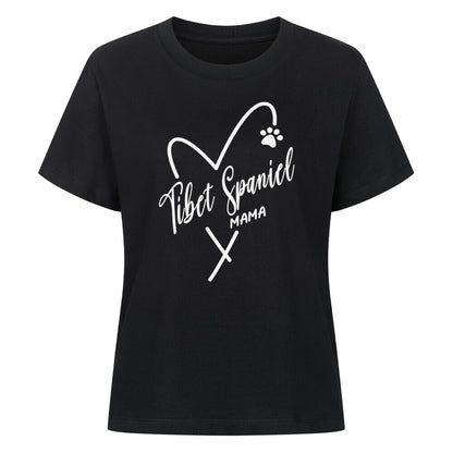 Premium Damen-Shirt "Tibet Spaniel - Mama" Schwarz – hunde-shirt.de